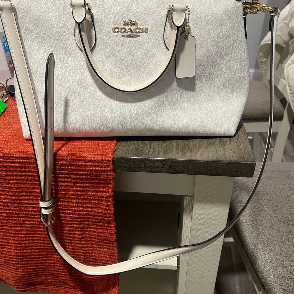 NWOT Coach White Satchel Bag